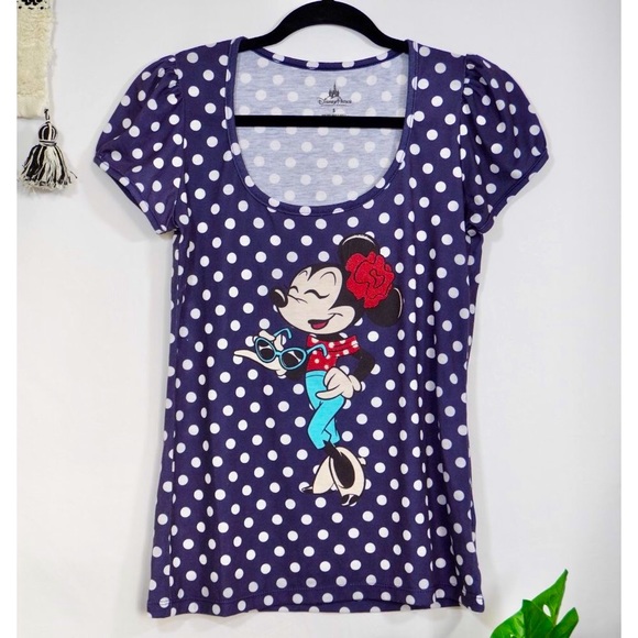 Disney Tops - Sassy Polka Dot Minnie Mouse T-Shirt Disney Size S